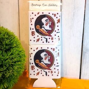 FLORIDA STATE Noles Beverage holder set of 2 FSU for can water beer bottle NWT